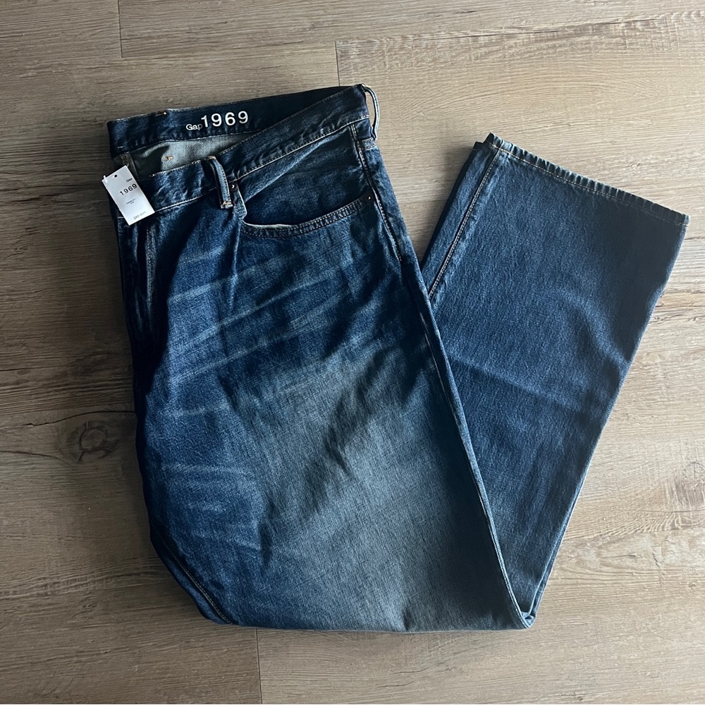 Gap 1969 Straight Jeans 44 x 32 Corsica Wash